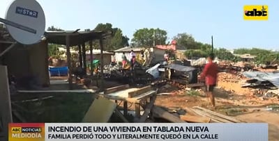 Familia pierde todo tras el incendio de su vivienda