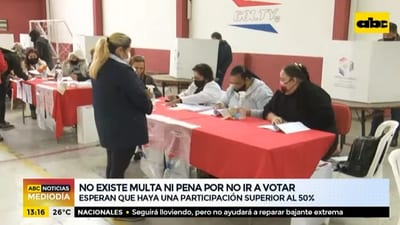 Aclaran que no hay multa por no votar en municipales
