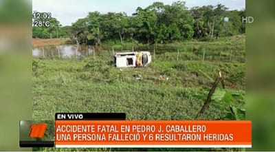 Accidente deja un fallecido y seis heridos en el norte