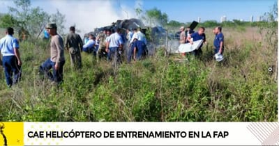 Dos militares mueren tras caída de helicóptero