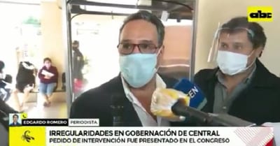 Ejecutivo envía al Congreso el pedido de intervención de Gobernación de Central