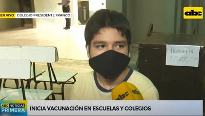 Arranca vacunación en aulas y se espera llegar 200.000 estudiantes