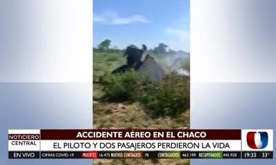 Tres fallecidos en desplome de avioneta