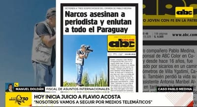 Caso Pablo Medina: Este jueves inicia el juicio a Flavio Acosta