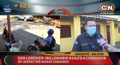 Asaltantes despojan de G. 12.000.000 a cobrador en San Lorenzo 