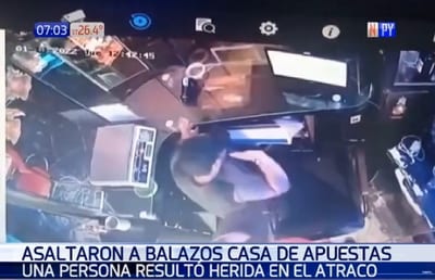 Delincuentes fingen ser clientes y asaltan local de apuestas