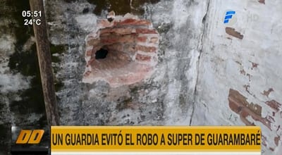 Guardia evita asalto en supermercado de Guarambaré
