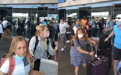 Turista torpe genera caos y pánico en aeropuerto de Cancún