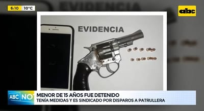 Vuelven a capturar a adolescente sospechoso de balear una patrullera