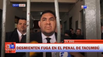 Justicia desmiente fuga de reo en el penal de Tacumbú