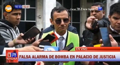 Confirman falsa alarma sobre presencia de bomba en el Palacio de Justicia