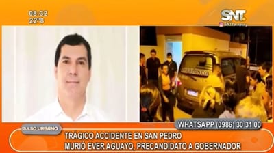 Precandidato a gobernador de San Pedro fallece en accidente de tránsito
