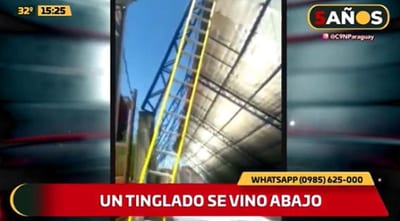 Caída de tinglado deja seis personas heridas en Mariano