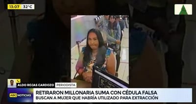Buscan a mujer que retiró millonaria suma del BNF con cédula falsa