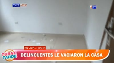 Delincuentes vacían vivienda en Luque