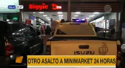 Asaltan local de Biggie y se llevan la recaudación del día