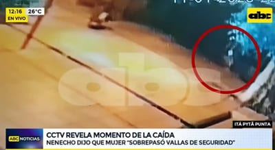 Video revela caída de la mujer desde el mirador Ita Pytã Punta