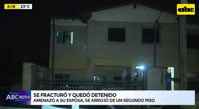 Detienen a hombre que se tiró del segundo piso para escapar de la policía