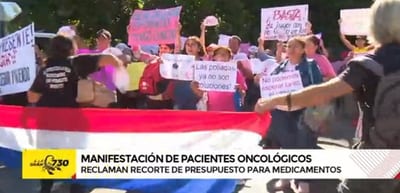 Pacientes oncológicos protestan por recorte presupuestario