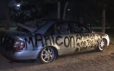 Auto sufre destrozos tras pelea de pareja