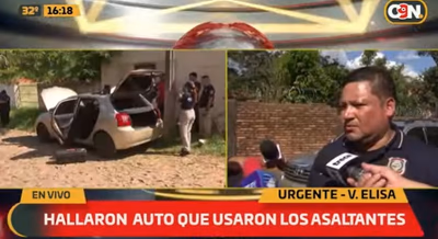 Hallan vehículo utilizado en asalto a distribuidora de combustible