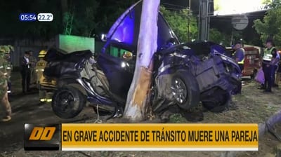 Hombre y mujer mueren en accidente sobre Mariscal López 
