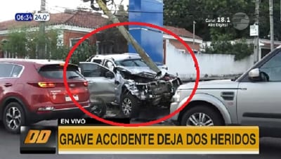 Accidente de tránsito sobre avenida España deja dos heridos