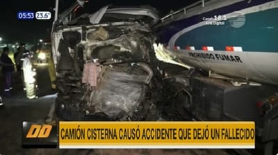 Choque entre camiones deja un fallecido