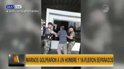 Armada inicia sumario y separa a marino que golpeó a un hombre