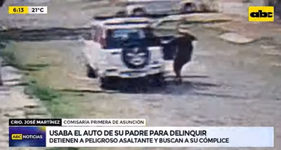 Detienen a hombre sospechoso de asaltar usando vehículo de su padre