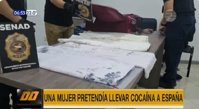 Con destino a España: Detienen a mujer tras hallazgo de droga en su equipaje