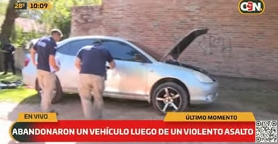 Hallan vehículo utilizado en asalto a minimercado en Luque