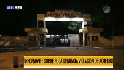 Informante sobre fuga de reos denuncia violación de acuerdo
