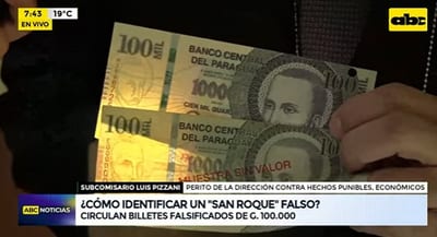 Corren billetes falsos con raro rostro de San Roque