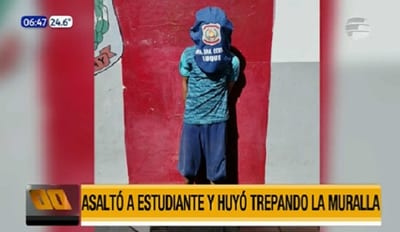 Capturan a sospechoso de asalto que huyó al estilo “Hombre Araña”
