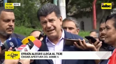 “Yo no creo que sea ganador, yo quiero que haya transparencia”, afirma Efraín
