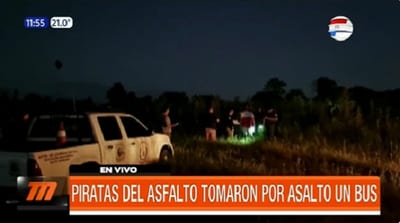 “Piratas del asfalto” interceptan bus y roban encomiendas en Minga Guazú