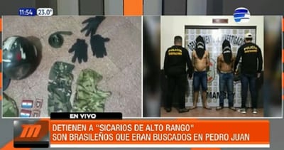 Policía detiene a “sicarios” en Pedro Juan Caballero