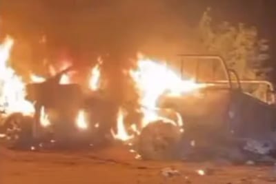 Seguidores de Payo queman patrullera y generan disturbios en varios puntos