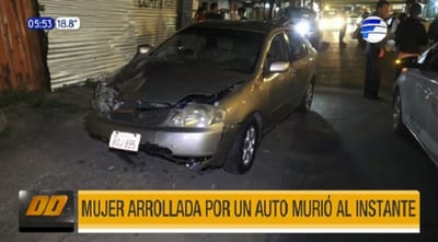 Mujer muere al ser embestida por un auto sobre Eusebio Ayala