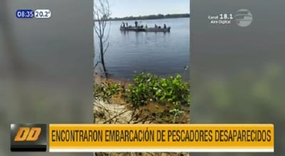 Hallan embarcación de pescadores desaparecidos en el río Paraguay