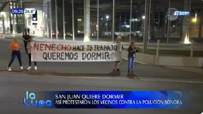 Vecinos realizan protesta al estilo “San Juan” denunciando polución sonora