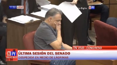 Senadores se despiden entre lágrimas en la última sesión del periodo parlamentario
