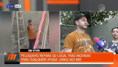 Hombre pide ayuda a la ciudadanía tras perder su peluquería en incendio