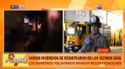 Reportan aumento de incendios en viviendas y bomberos reiteran recomendaciones