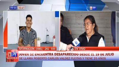 Joven se encuentra desaparecido desde hace 10 días y familia pide ayuda