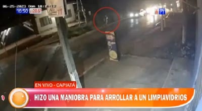 Policía busca a conductor que “arrolló” a limpiavidrios en Capiatá