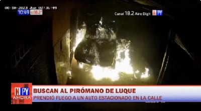 Autoridades buscan al “pirómano” de Luque