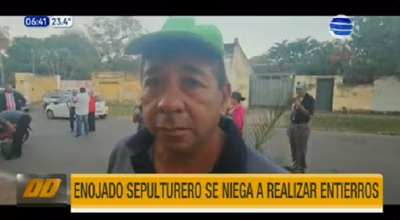 Único sepulturero de Paraguarí desafía al Intendente