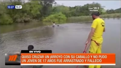 Adolescente muere al cruzar arroyo montado sobre caballo